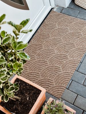 Utematte, beige -foto