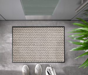 Dørmatte lys beige -foto