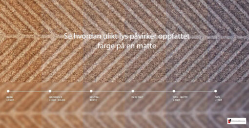 Lys påvirker farge på dørmatte -foto