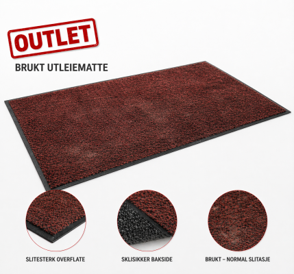 Rød melert brukt matte -foto