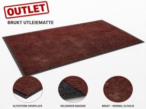 Rød melert brukt utleiematte -foto